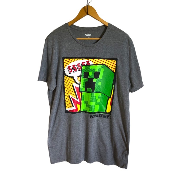 Old Navy Other - Old Navy Mine Craft T-shirt Large Grey Short Sleeves